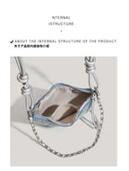 Denim Blue Crossbody Bag For Women With Harajuku Street Flair And Modern High Street Style