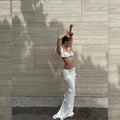 Elegant Satin Maxi With 3D Floral Embellishments Flowy Evening Skirt