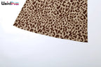 Leopard Print Spaghetti Strap Backless Dress With Ruffle Hem