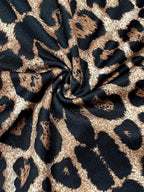 Leopard Lace Trim Two Piece Set