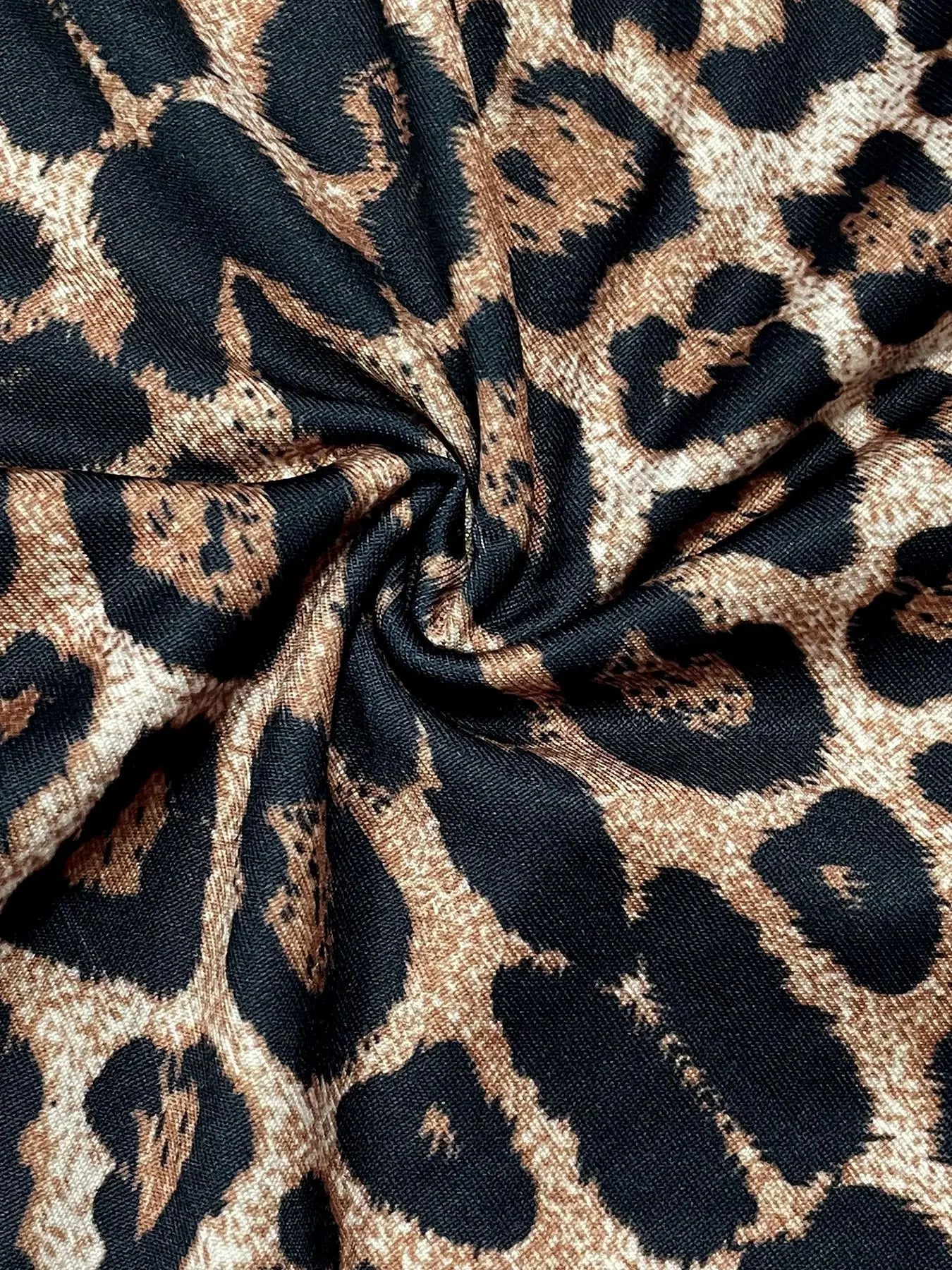 Leopard Lace Trim Two Piece Set
