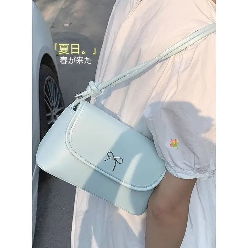 Sweet Harajuku Style Blue Baguette Bag Purse