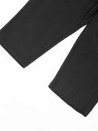 Midnight Knot Crop Top And Capri Set With Diagonal Collar