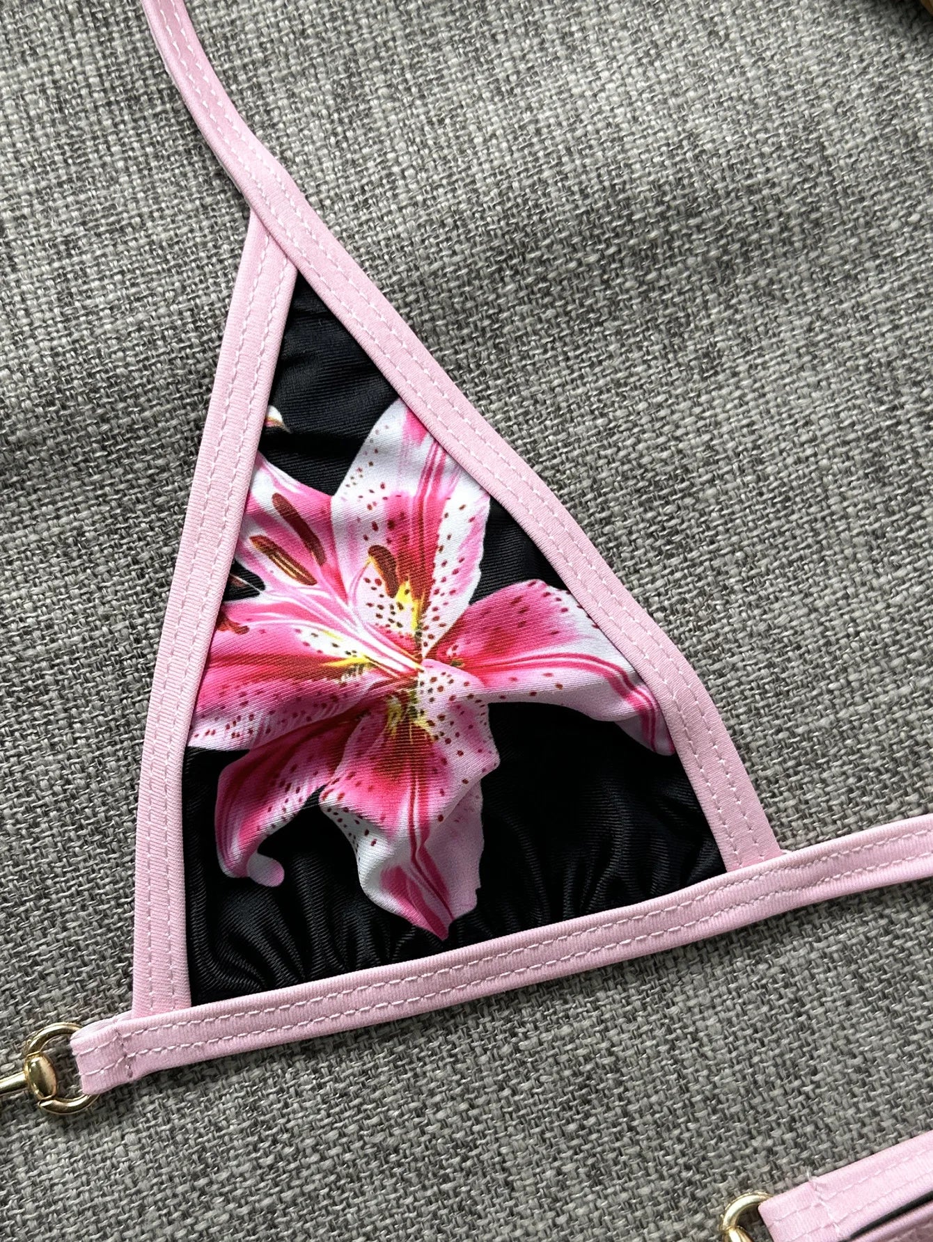 Three-Point Bikini Swimwear Women Micro Bikinis Strap Binding Backless
