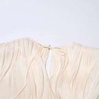 Lace Up V Neck Mini Dress For Women Long Sleeve