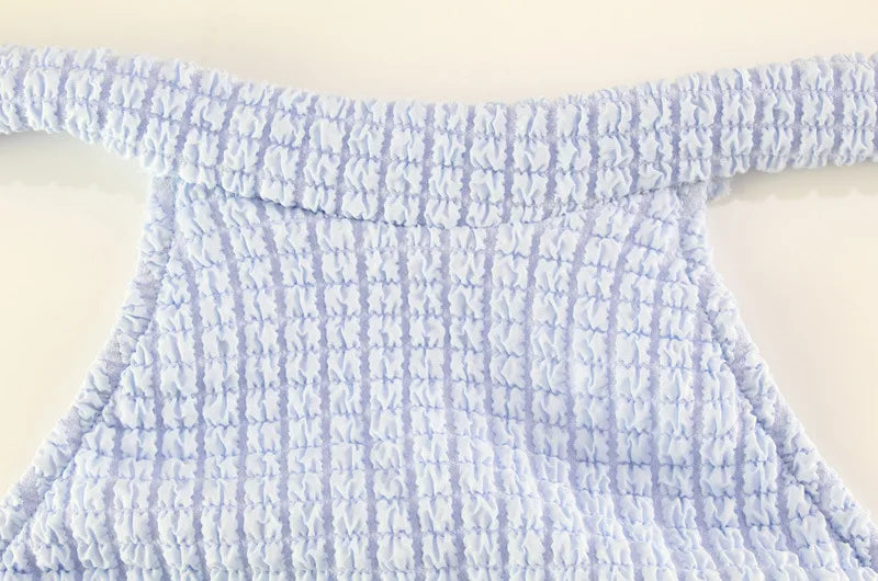 Sexy Halter Knit Two Piece Set Backless Bodice And Shorts Tracksuit