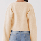 Cozy Loose Cardigan For Women With Open Stitch Knitwear