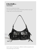 Urban Minimalist Women's Shoulder Bag in PU Leather With Zipper