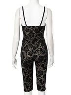 Hollow Out Lace Capri Set Two Piece With Spaghetti Straps