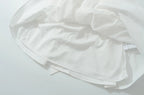 Vintage Bowknot White Dress With Square Collar Cotton Hollow Out