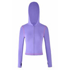 Two Piece Slim Fit Letter Print Hooded Zipper Jacket And Pants Set Open Thread Design