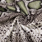 Snake Print Backless Halter Tank Top And Capri Set For Bold Retro Nightlife Style Vibe