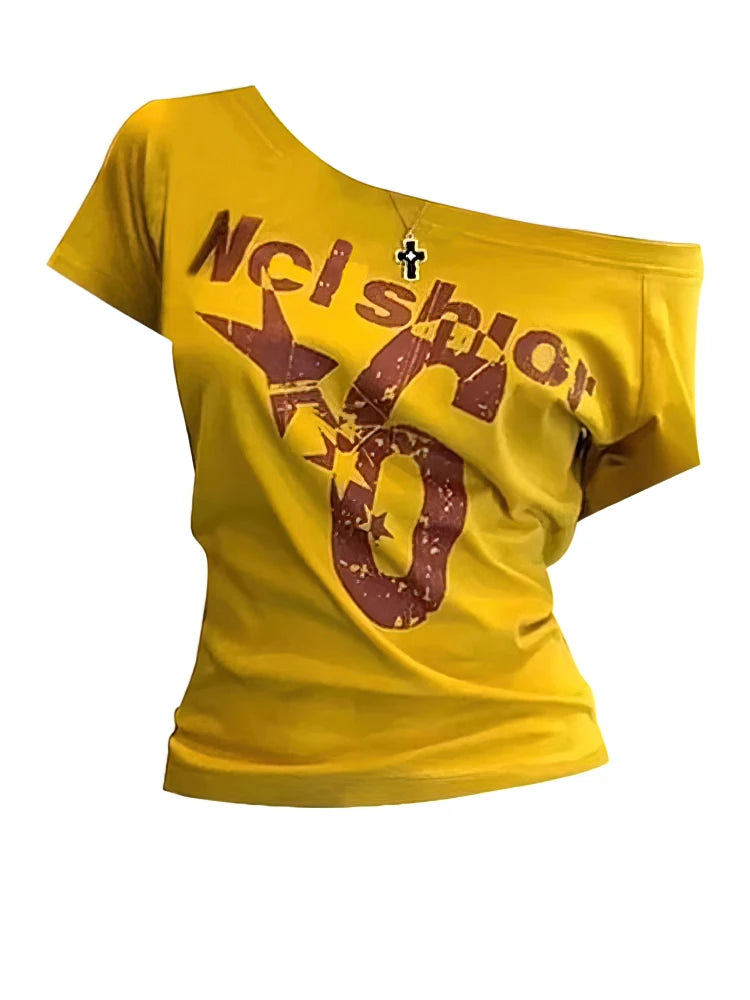 Off Shoulder Sport Top For Women Vintage Inspired Crop