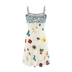 Floral Print Retro Sling Dress Light Chiffon