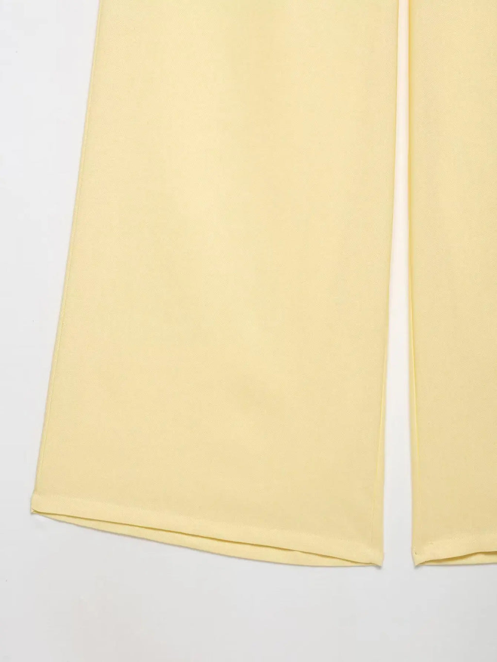 Breezy Linen Kimono Two-piece Set With Lace Up Top And Wide Leg Pants