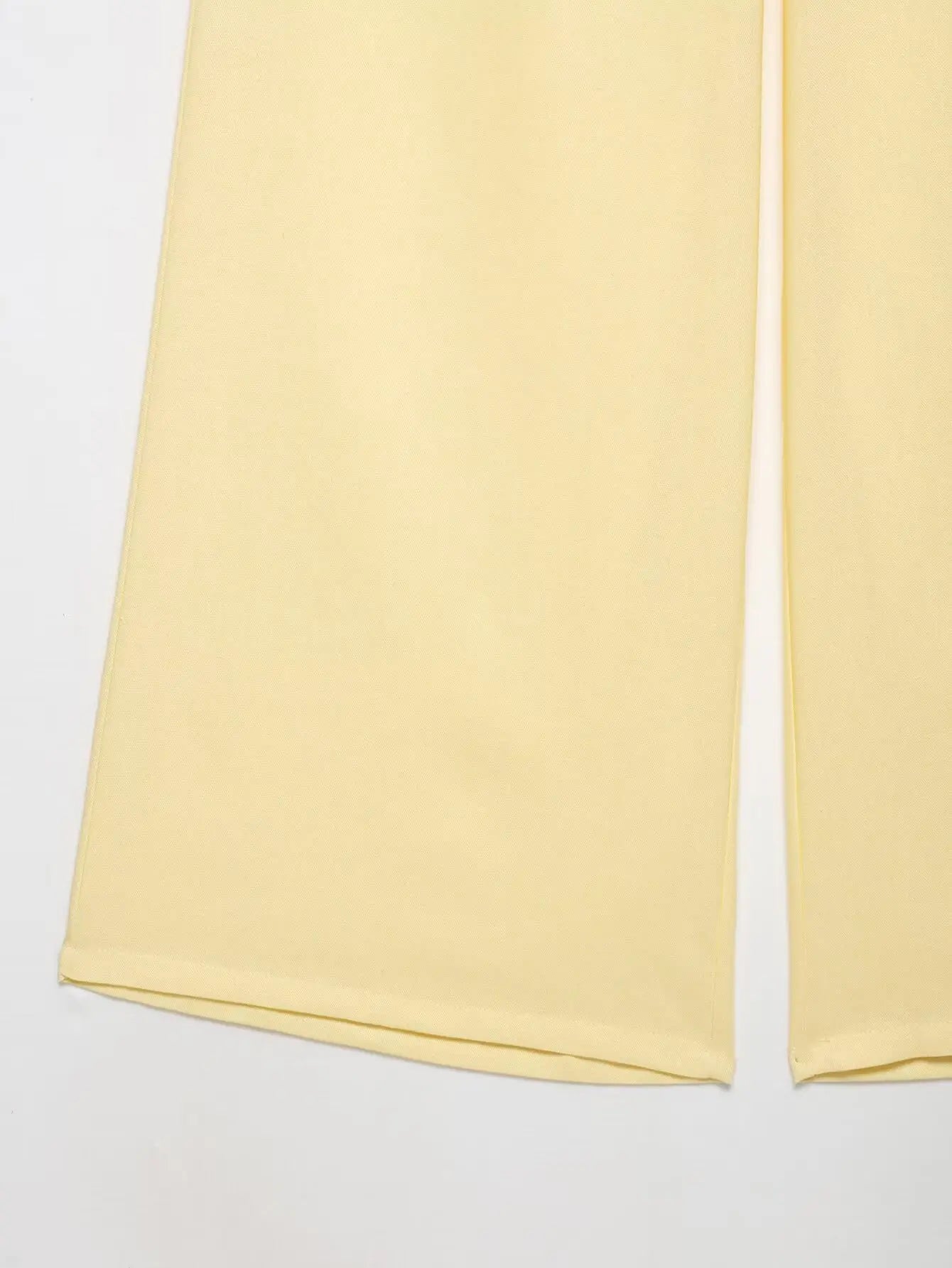 Breezy Linen Kimono Two-piece Set With Lace Up Top And Wide Leg Pants