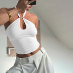 Halter Backless Bandage Crop Top