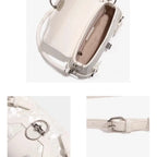 Whimsical Fairycore White Shoulder Bag With Butterfly Print Dreamy Harajuku Style Purse