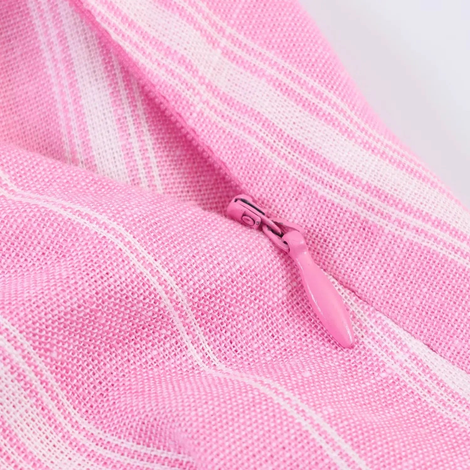 Pink Stripe Shirt Set With Pleated Long Skirt Elegant Two Piece Suit