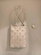 Sweet And Elegant Beaded Embroidered Party Bag With Delicate Shoulder Crossbody Strap
