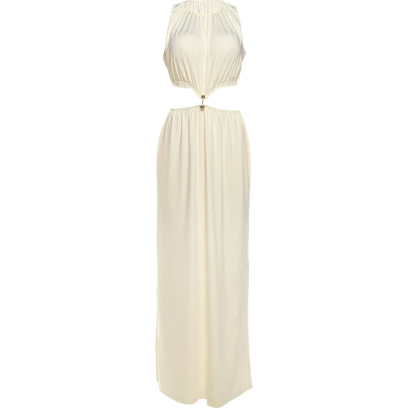 Waistless Chic Sequined Ankle Length Dress