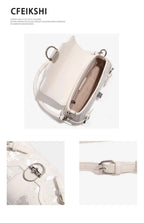 Whimsical Fairycore White Shoulder Bag With Butterfly Print Dreamy Harajuku Style Purse