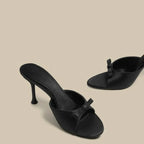 Butterfly Knot Open Toe High Heel Sandals