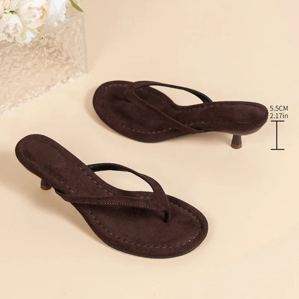 Women Sandals with Thin Heel Comfortable Summer Flip Flops