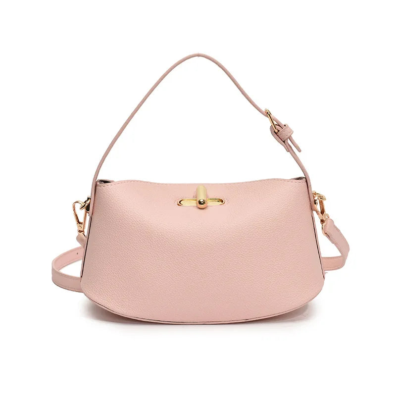 Soft Leather Bucket With Gold Button Tassel Luxe Everyday Shoulder Satchel For Women