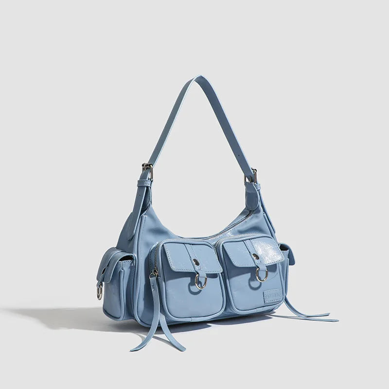 Urban Minimalist Women's Shoulder Bag in PU Leather With Zipper