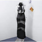Lace See Through Sling Maxi Dress Evening
