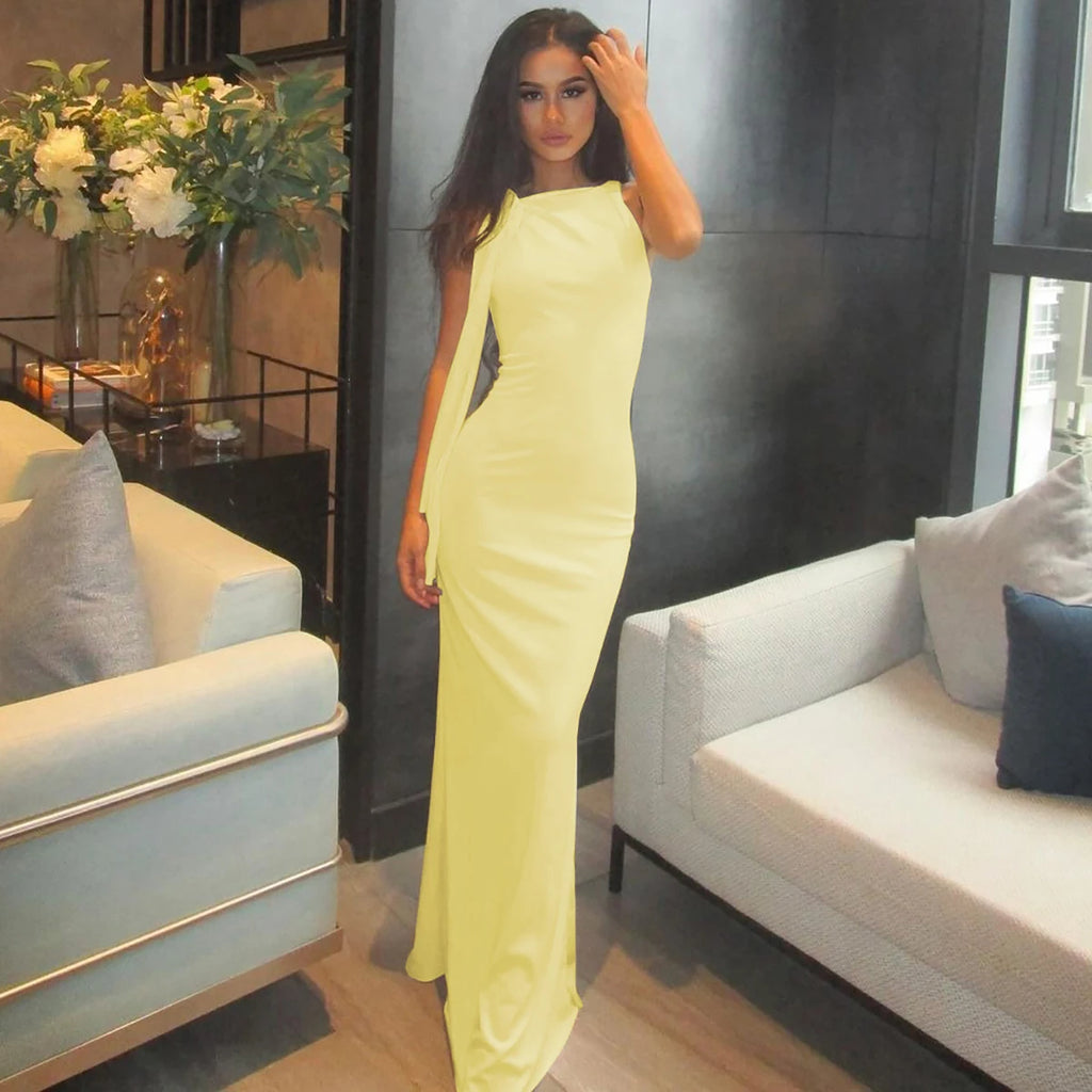 Sleeveless Bodycon Maxi Dress - Patchwork O-Neck
