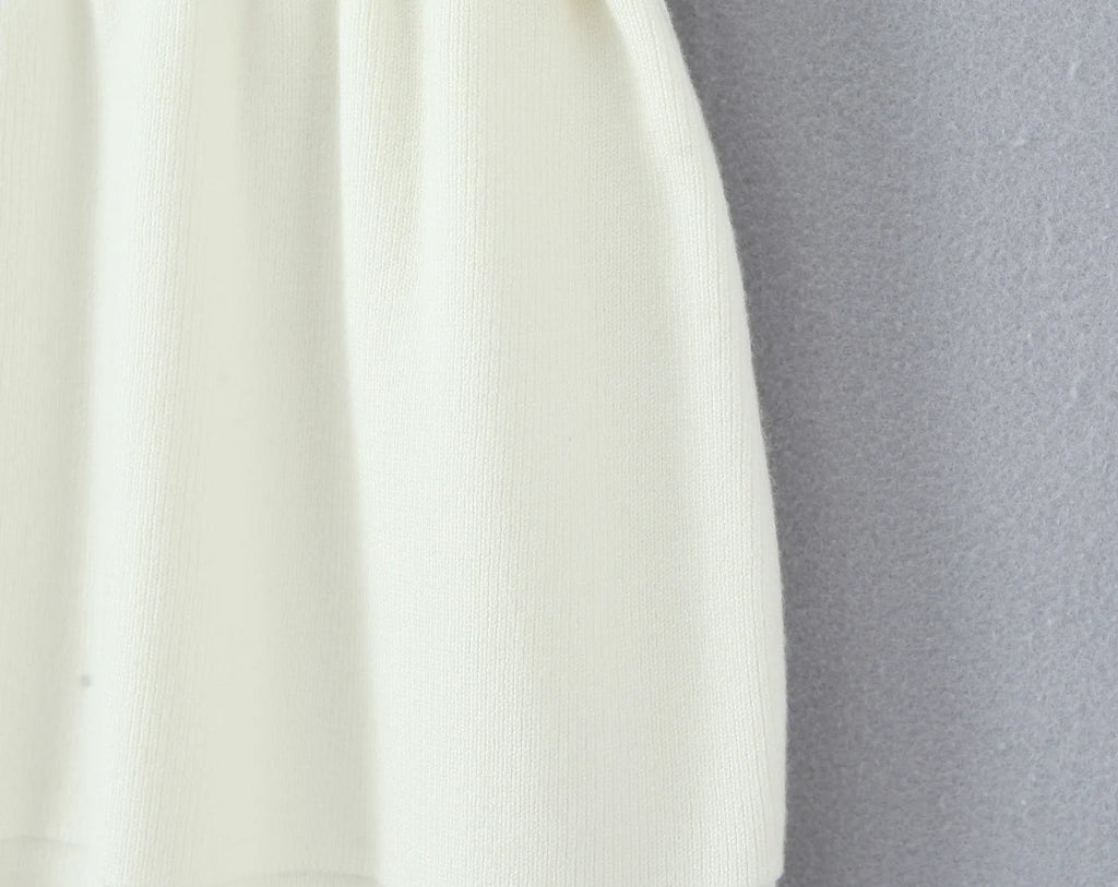 Y2K Women Roll Down Rib Knitted Hem Ruched Pleated Mini Skirt Elastic Waist Hips A-line Skirt