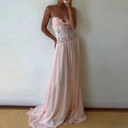 Hollow Out Lace Patchwork Sleeveless Dress With V Neck