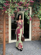 Off Shoulder Mesh Maxi Dress With Long Sleeves Backless Evening Gown