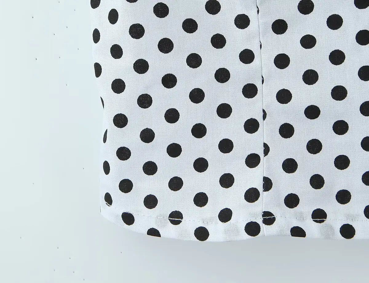 Sexy Sweet Girl Plaid Polka Dot Camis Cotton Top