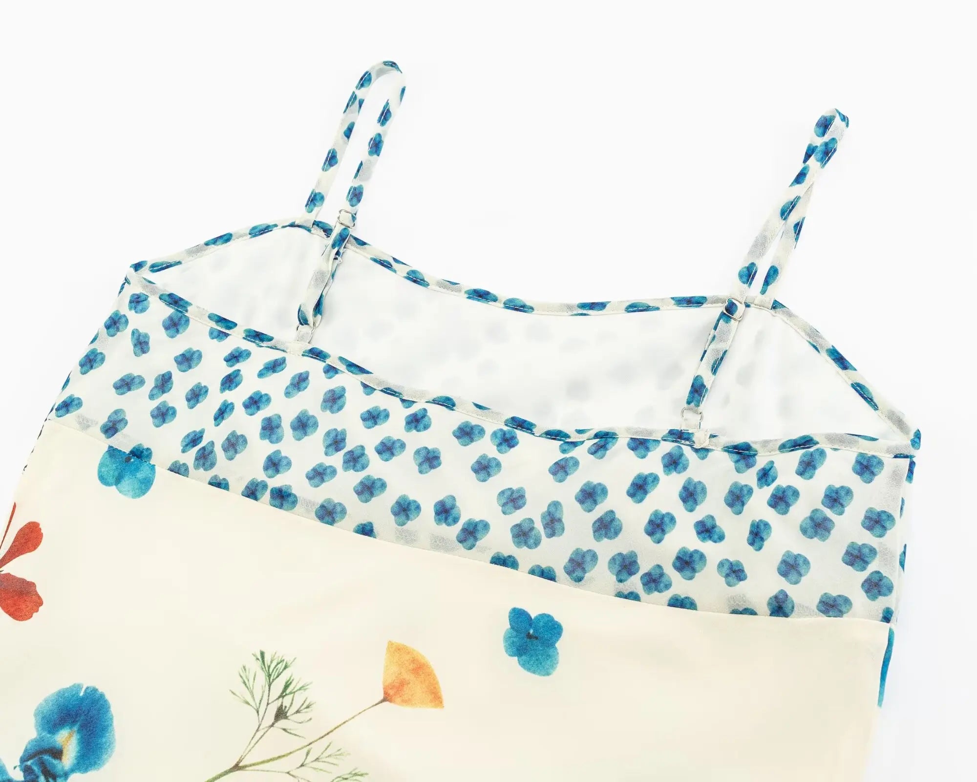 Floral Print Retro Sling Dress Light Chiffon
