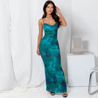 Backless Dress With Spaghetti Strap And V Neck