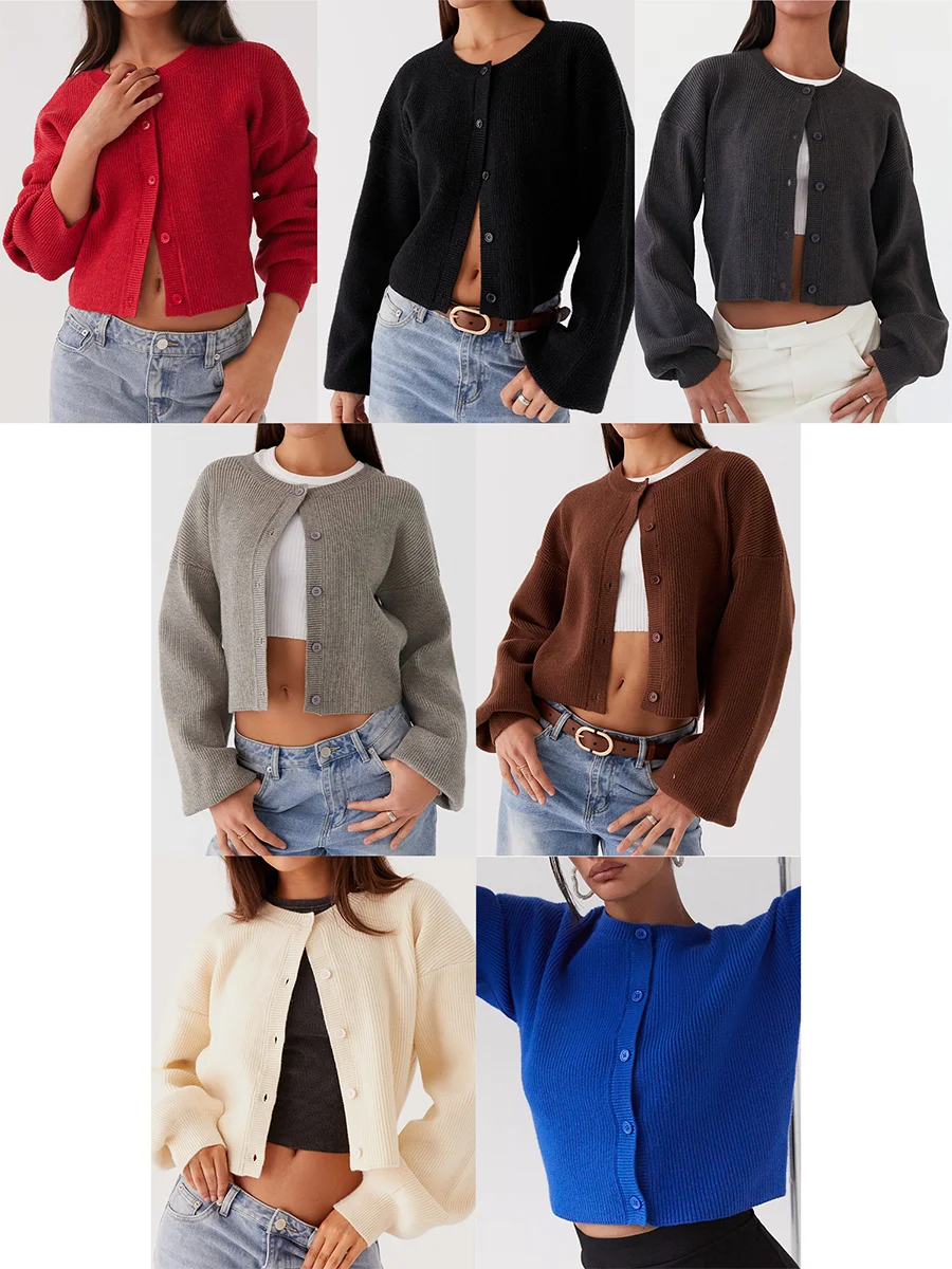 Cozy Loose Cardigan For Women With Open Stitch Knitwear