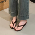 Women Slides With Non Slip Grip Clip Toe Comfort Elevated Street Style