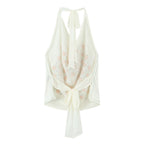Floral Smocked Backless Halter Blouse Chic Top