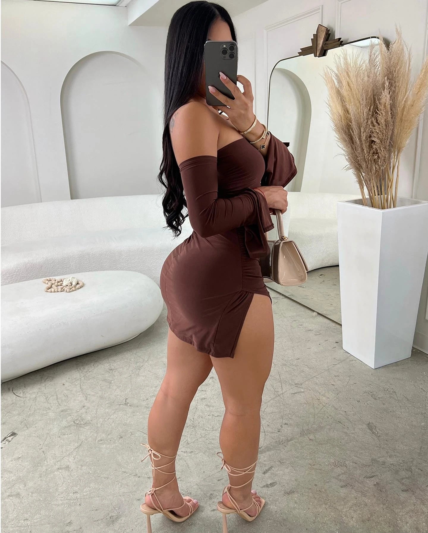 Strapless Backless Mini Dress In Bodycon Silhouette
