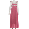Sweet Style Patchwork Lace Dress With Square Collar Backless Sleeveless Bodycon