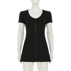 Knitted Strapless Mini Dress With V Neck Chic Street Style