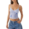 Tie Dye Butterfly Print Spaghetti Strap Cami Top Sleeveless