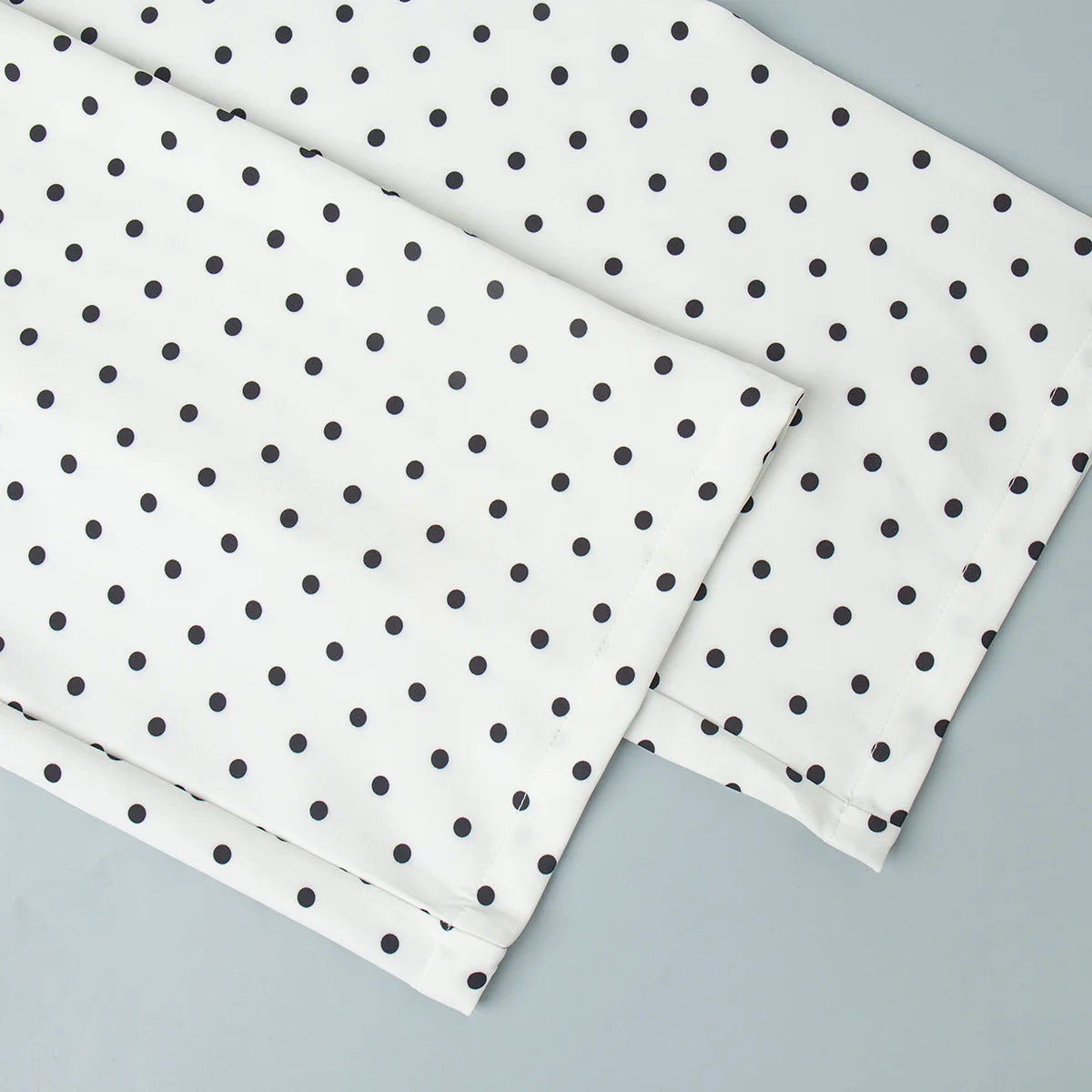 Dot Print Halter Top Set With Wide Leg Pants