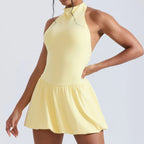 Effortless High Neck Athletic Set For Women Quick Dry Golf And Tennis Dress With Fluffy Comfort