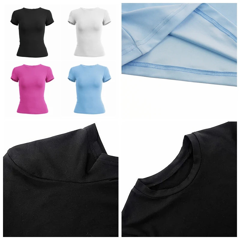 Slim Fit Knit Tee With O Neck