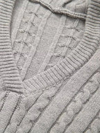 Sexy Vintage Hooded Knitted Long Sleeve Set
