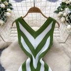 Knitted Mini Dress With Irregular Hem